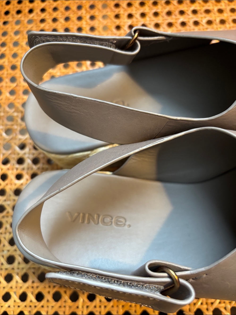 Vince Jesson Womens Gray Platform Espadrille Slingback Sandals - Picture 3 of 7